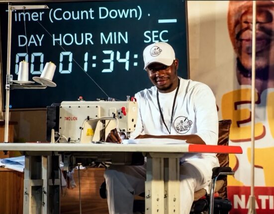 MAAUN student Abdulkadir Basri during Guinness World Record attempt