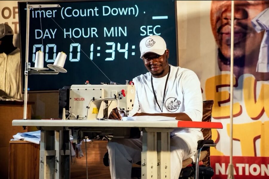 MAAUN student Abdulkadir Basri during Guinness World Record attempt