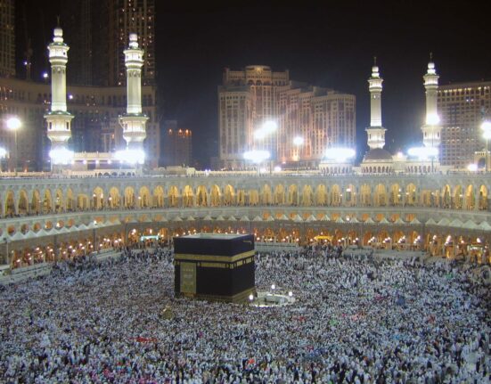 Pilgrims performing Hajj at Ka’aba, Saudi Arabia