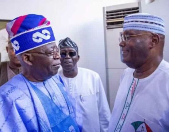 L R Bola Tinubu and Atiku, Edu
